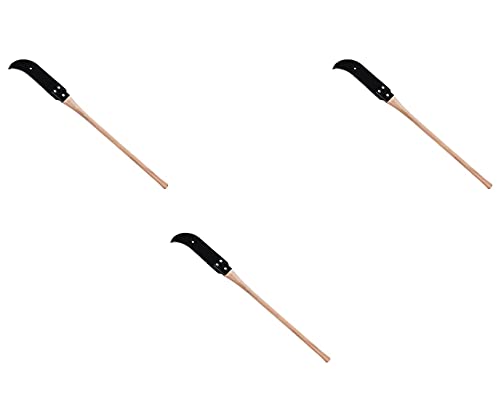Council Tool 16 Inch Double Edge Ditch Blank Blade, 40 Inch Wooden Handle (Three Pack)