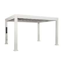 Backyard Discovery Windham 14' x 12' Galvanized Steel Pergola Kit with Shade Sail Canopy White