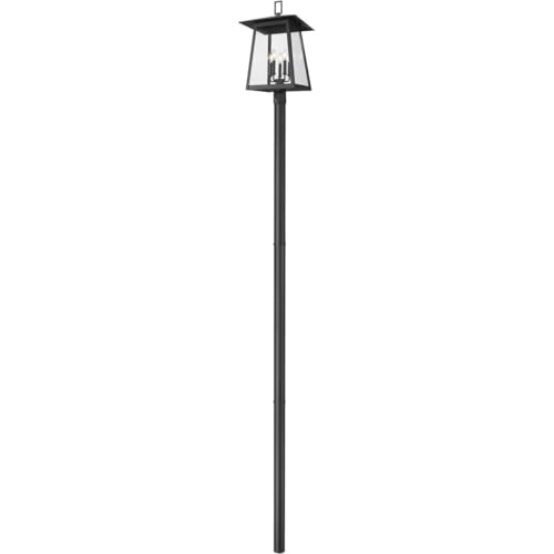 Z-Lite 5015PHXLR-5009P120 Rainer 5 Light 146" Tall Post Light - Black