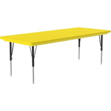 Pemberly Row 30" x 72" Contemporary Plastic & Metal Activity Table Yellow