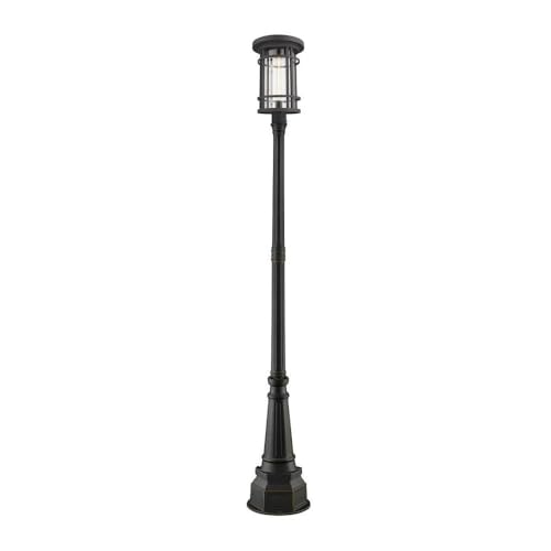 Z-Lite Outdoor Post Mounted Fixture 1 Light Oil Rubbed Bronze
