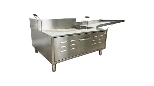 Commercial Propane Flat Bottom Fryer, 75000 BTU, 29x21 inch Tank, Stainless Steel, NSF ETL Listed CTF-3R