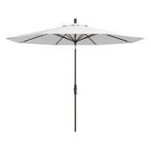 California Umbrella 10-Year Protection 11-Ft Outdoor Patio Umbrella, Pacifica Fade-Resistant Fabric, Crank Lift, 8-Rib Aluminum Frame, Bronze Pole, Natural