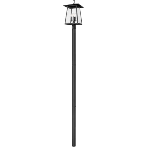Z-Lite 5015PHBR-5009P96 Rainer 4 Light 119" Tall Post Light - Black
