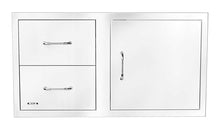 Bull Outdoor Products Premium Components for Outdoor Kitchen BBQ Island 38" Door/Drawer Combo with Reveal