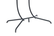 KEIKI Double Swing Egg Chair with Stand, Patio Rattan Wicker Hammock Egg Chair with UV Cushion, 2 Person Outdoor Indoor Hanging Basket Chair, 600LBS Capacity for Balcony, Khaki and Gray