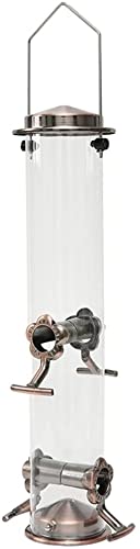 ZYBB Metal Bird Feeder Tube Hanging Wild Bird Seed Feeder Port Bird Feeders Hummingbird Feeder
