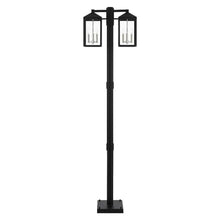 Livex 6 Light Black Outdoor Post Light Nickel
