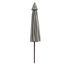 ARGENTFLUX 270cm/9ft Auto Tilt Garden Parasol, Outdoor Patio Umbrella with Crank Round Market Table Umbrella Sun Shade Parasol with 18 Ribs