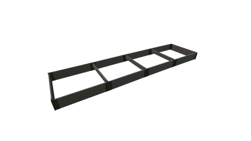 Frame It All Weathered Wood Raised Garden Bed 4' x 16' x 11” – 1” Profile