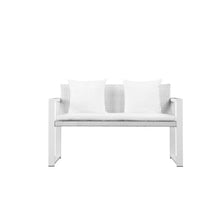 Pangea Home 1+2 Chester-1+2+CT Set Wht Sofa, White-Anodized Aluminum/Fabric/Polyresin