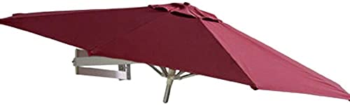RWGOVLU Outdoor Round Wall Mounted Parasol, Patio Garden Balcony Yard Umbrella, Tilting Sunshade Wall Umbrella with Aluminium Frame