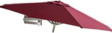 RWGOVLU Outdoor Round Wall Mounted Parasol, Patio Garden Balcony Yard Umbrella, Tilting Sunshade Wall Umbrella with Aluminium Frame