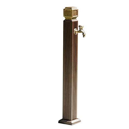 Garden Faucet with Hose Bracket, 110cm Outdoor Courtyard Aluminum Garden Water Column, Anti-Ultraviolet and Weatherproof Vertical Water Column,tap Water Fountain Faucet for Garden Irrigation (Short