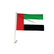 BANNER BUZZ MAKE IT VISIBLE UAE Car Flag Window Clip 18” x 12” Premium Double-Sided Printing Pack of 100