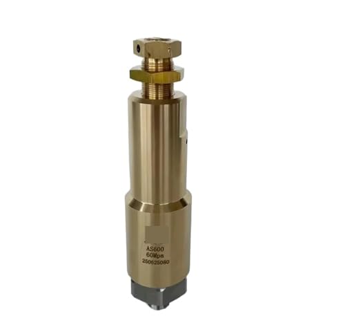 Safety Regulator Relief Valve, Brass G1/2 Male 60MPA Large Flow Triplex Plunger Pump Pressure Washer Parts Pressure Pump SVT-60