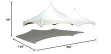 TentandTable 15' x 30' High Peak Replacement Tent Cover - White