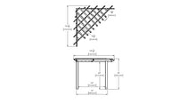 Vita New England Arbors Alcove 8' x 8' Corner Vinyl Pergola White