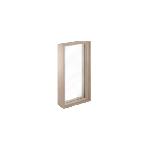 PROSAUNAS Standard Framed Dual Pane Glass Sauna Window, Hemlock 17-5/8" x 31" Tempered Dual Pane Clear or Tinted Glass Sauna Window with Hemlock Jamb (Clear)