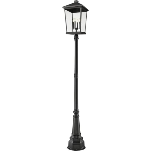 Z-Lite 4 Light Outdoor Post Mounted Fixture 568PHXXLR-564P-BK