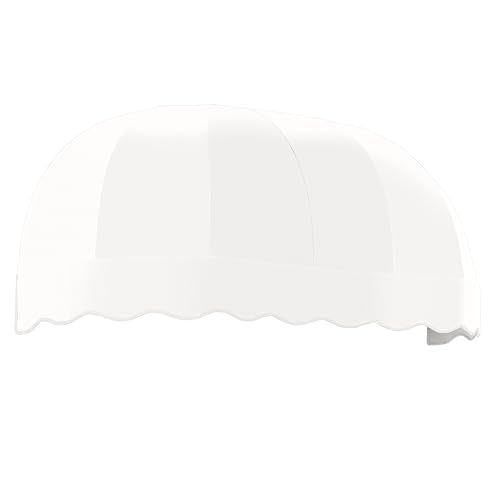 Awntech 8' Chicago (100.5"-33.25"-26.25") Elongated Dome Fixed Awning, White