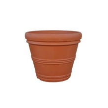 Sturdy Essentials Megapot Large Commercial Planter 42" Diameter Plant Pot | Lightweight but Durable Plastic Construction with Stone Look | UV Resistant Faux Stone Planter - Terracotta