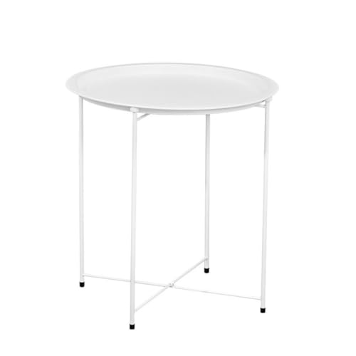 NRFJFOP Tea Table The of a Bed Sofa Edge Few Mini Corner Iron Art Small Round Tray