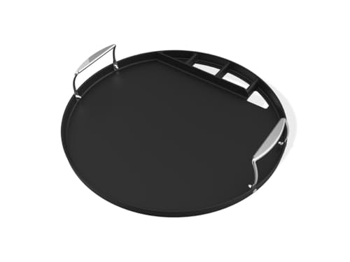 Weber Griddle Full Size for 57 cm Charcoal Barbecues - Large cast Iron Surface for roasts, Vegetables and Fish – Black (3400844)