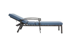 Blue Cast Aluminum Outdoor Relaxation Chair - Adjustable, Portable, and Built to Last