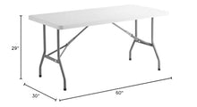 PRO&Family 10 Pack! 30" x 60" White Plastic Folding Table. Folding Desk Bar Table Coffee Table Folding Camping Table Outdoor Bar Portable Table Foldable Table Bistro Table