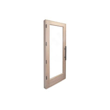 PROSAUNAS Prehung Solid Wood Sauna Door with Insulated Glass, Douglas Fir Sauna Door, Hemlock Jamb, Dual-Pane Insulated Glass, 31.5" x 81.5" (Door Hinged On - Left Side)