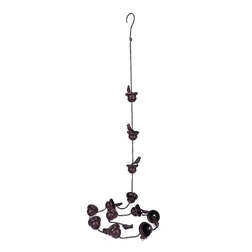 WKNHHL Rain Chain, Iron Decorative Gutter Chain Rain Guide Eaves Drainage Functional for Downspouts