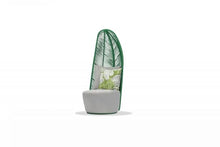 Whiteline Modern Outdoor Living Basil Chair with Grey Aluminum Base and Matte Green Back Rest
