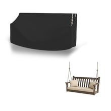 Seal Skin Covers Swing Canopy Cover, Heavy Duty PVC-Coated Polyester Outdoor Patio Swing Cover, Water & UV Resistant Protection with Air Vent, Handle and Flap Type Zipper, Black, 100"L x 59"W x 72"H