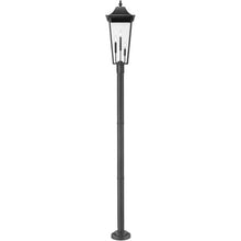Z-Lite Gannon 3 Light 106" Tall Post Light Black