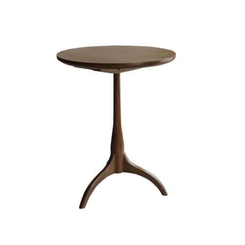 AERWYTRFS Nightstand Sofa Table Household Simple Solid Wood Round Side Table Living Room Sofa Next to Small Coffee