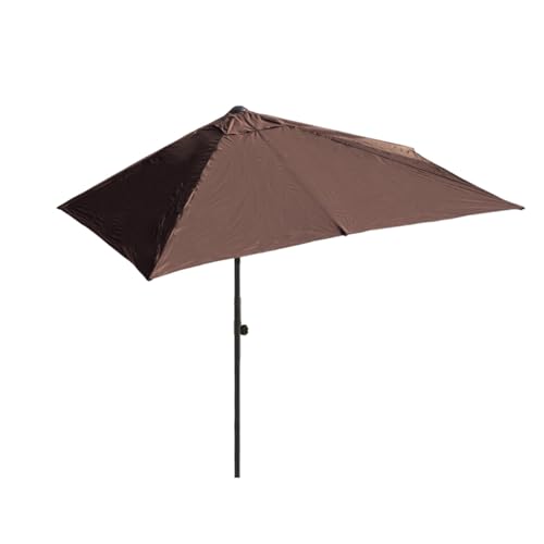 Awnings for Patio Waterproof,Adjustable Outdoor Umbrellas for Patio,Retractable Awning with Support Pole Stand,Sun Shade Awning Cover,for Backyard, Garden, Balcony,No Base (Color : Dark Brown 250CM)