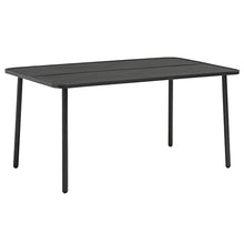 Outdoor Table Dark Grey E-Coated and Powder-Coated Steel,Sturdy Metal Outdoor Dining Table with Modern Design Large Capacity & Weather Resistant for Garden or Patio Patio Tables