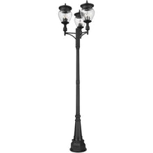 Z-Lite Davina 4 Light 121" Tall Post Light Black