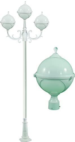 DABMAR LIGHTING GM9703-LED16-W Natalie Post Three Light Fixture 3 X 16 Watt LED Lamp 85-265 Volts, White