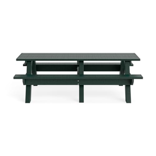 Sturdy Essentials Recycled Plastic Picnic Table Outdoor Seating with Bench
