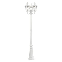 Livex Traditional Three Light Outdoor Post Mount Oxford Collection White