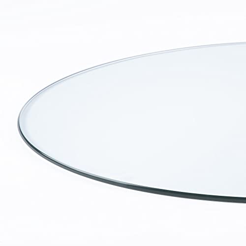 42" Round 3/8" Thick Glass Table Top with Pencil Edge and Tempered Glass