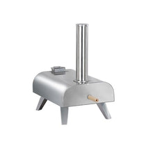 Yioryo Pizza Ovens, 12 Inch Pizza Oven Cooking Wood Fired Pizza Maker Portable Stainless Steel Pizza Grill, Wood Pellet, Silver Portable Party Use(Standard Configuration)