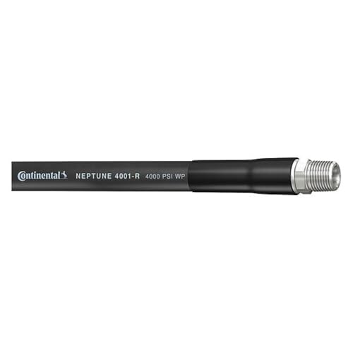 Continental Neptune Pressure Washer Hose Black 3/8in Inside Diameter x 50ft Length 4000 PSI Working Pressure Male x Male Swivel with Kinkguards