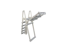 Confer Plastics 7000X Eliminator A-Frame Pool Ladder | Made in USA | Adjustable 48–54 in | Lockable Outer Steps | Heavy-Duty, Stable, Easy-Climb Design