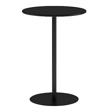 Fodalob Outdoor Pub Bistro Table Round Dining Table, for Pub Dining Bistro, Black(Matte Black,40.5x62cm)