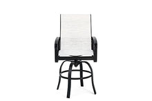 Winston Palazzo Sling High Back Swivel Balcony Stool Black Night/Blue Blush