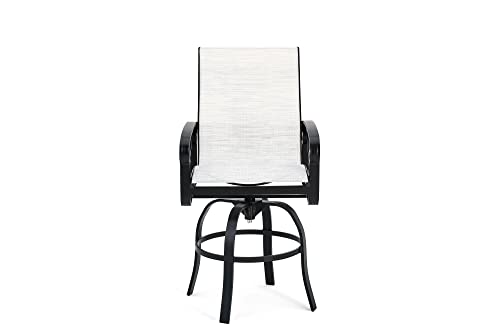 Winston Palazzo Sling High Back Swivel Balcony Stool Black Night/Blue Blush