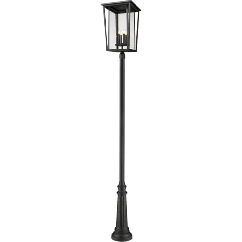 Z-Lite 4 Light Outdoor Post Mounted Fixture 571PHXXLR-511P-BK